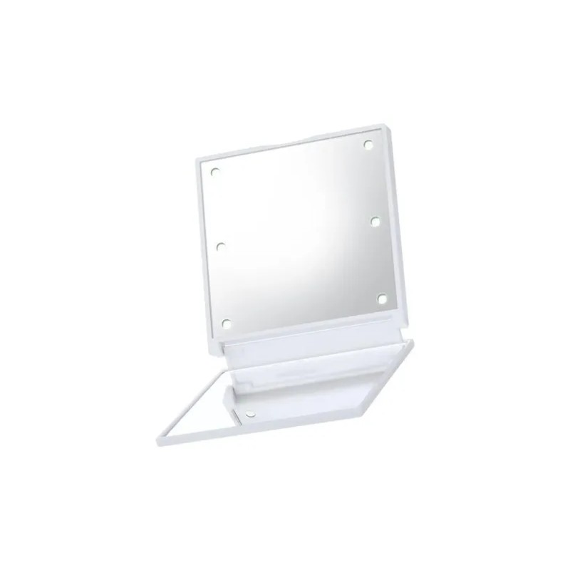 Espejo De Maquillaje Portátil Plegable Con 2 Miniled, 6