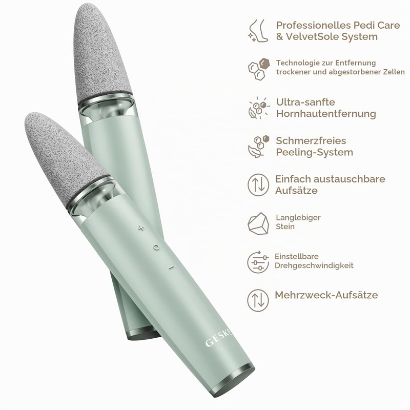 GESKE Electric Pumice Foot Smoothing Multi-Pen, 8 in 1