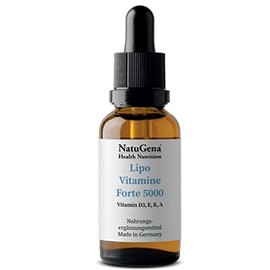 NautGena Lipo VitamineForte 500 Vitamin D3 E K A for Strong Immune System 20 ml Family Pack