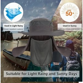 NEWYOUTH Sombrero de protección Solar Gorras de Pesca, Hombres Mujeres Sombrero de Cubo de Abedul Ancho UV UPF50 + Sombreros de Sol Plegables para Pesca Senderismo Jardín Playa