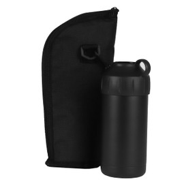 BLKP AZ-5093 Pearl Metal Vacuum Insulated Plastic Bottle, Cooler, 16.9 fl oz (500 ml), 20.3 fl oz (600 ml), Multi-purpose, Bag Included, Black