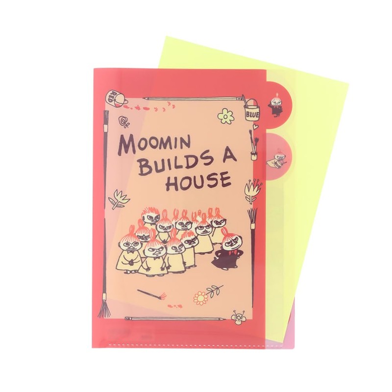 Sunstar Stationery Moomin Clear File, 5 Pockets, A4, 2024 Autumn