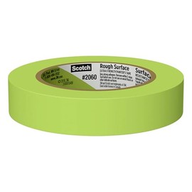 Scotch Rough Surface Painter's Tape 2060-24AR-BK, 0.94 in x 60.1 yd (24mm x 55m), Green, 3 Rolls, Clean Removal, No Residue, Textured & Hard-to-Stick Surfaces