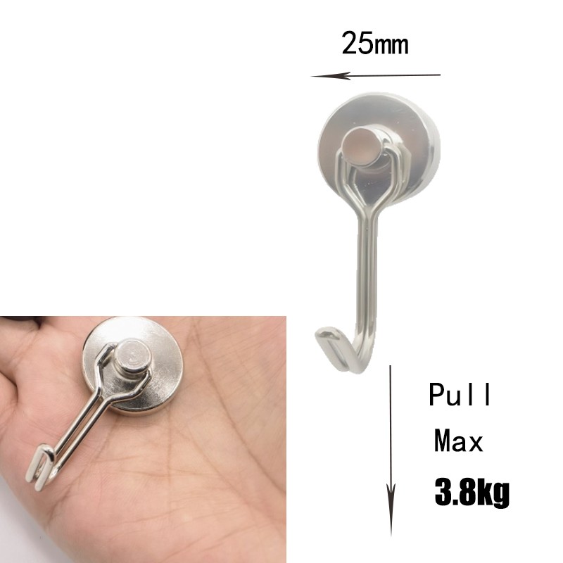 Vellure Magnetic Hooks Strong – Heavy Duty Neodymium Metal Hanger,