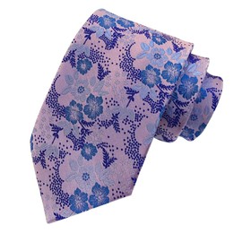 Rex Standard NA005 Men's Necktie, Solid, Floral Pattern, Business, Casual, Stylish, pink 284