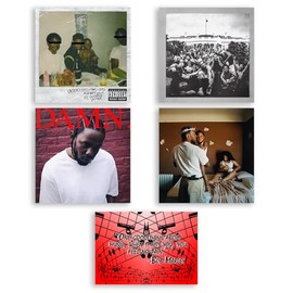 Kendrick Lamar 4 CD Studio Albums (Good Kid, M.A.A.D City / To Pimp A Butterfly / DAMN. / Mr. Moral & The Big Steppers) with Art Card