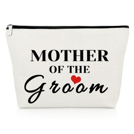 Mother of The Groom Gifts for Wedding Day Makeup Bag Mother of The Groom Gifts from Bride Mother in Law Birthday Gift Travel Cosmetic Pouch Thank You Gift for Mum Mothers Day Bridal Shower Gifts