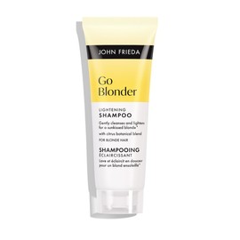John Frieda Go Blonder Lightening Shampoo 75ml. Travel Size Blonde Hair Shampoo for Highlighted Hair Care and Bright Shine