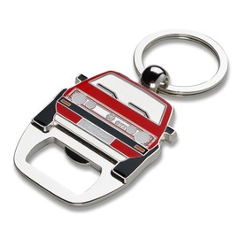 Volkswagen 3A3087010 Key Fob Bottle Opener Key Ring in the Design of the VW Golf 1 GTI, red, Classic