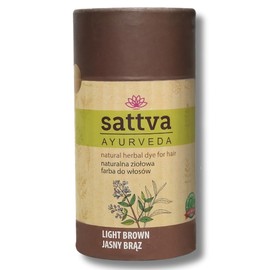 Natural Hair Colour in Light Brown - Double Portion by Sattva Ayurveda: Henna Hair Colour Brown for Allergy Sufferers, Organic Plant Hair Colour for Natural Hair Colour, Brown Hair Colour, Volume and