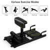 GYMAX Deep Sissy Squat Machine, 8 in 1 Multifunction Sissy