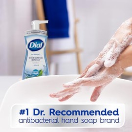Dial Antibacterial Defense - Jabón de manos espumoso + aloe, aroma de agua de manantial, 7.5 onzas líquidas (paquete de 6), lavado de manos probado po