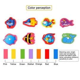 Linian Magnetic Fishing Toy, Wooden Toy, Fishing Game, Learning Toy for Kids, Happy Farm Montessori Toy