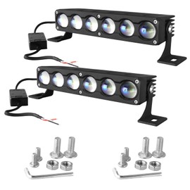 YXNXLIGHT 7 Inch LED Light Bar 130W 4000LM 2024 New Flood Spot Beam with Driver Amber White Waterproof Fog Work Driving Light for ATV UTV SUV Pickup Trucks Off Road Boats 2 Pack