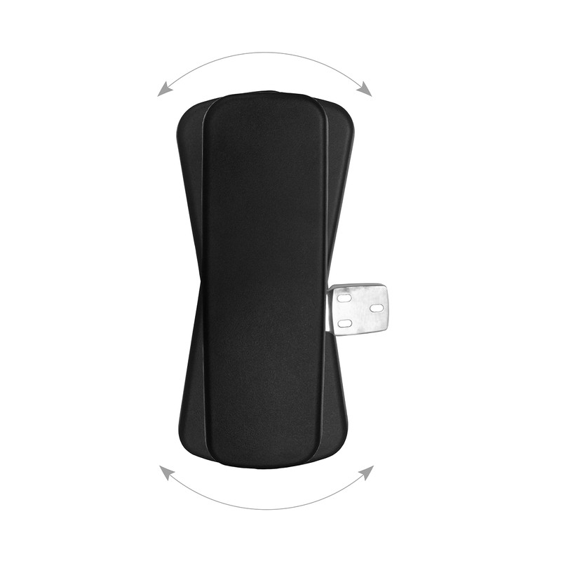chairpartsonline Height Adjustable Chrome 4D Chair Armrest w/Arm Pads -
