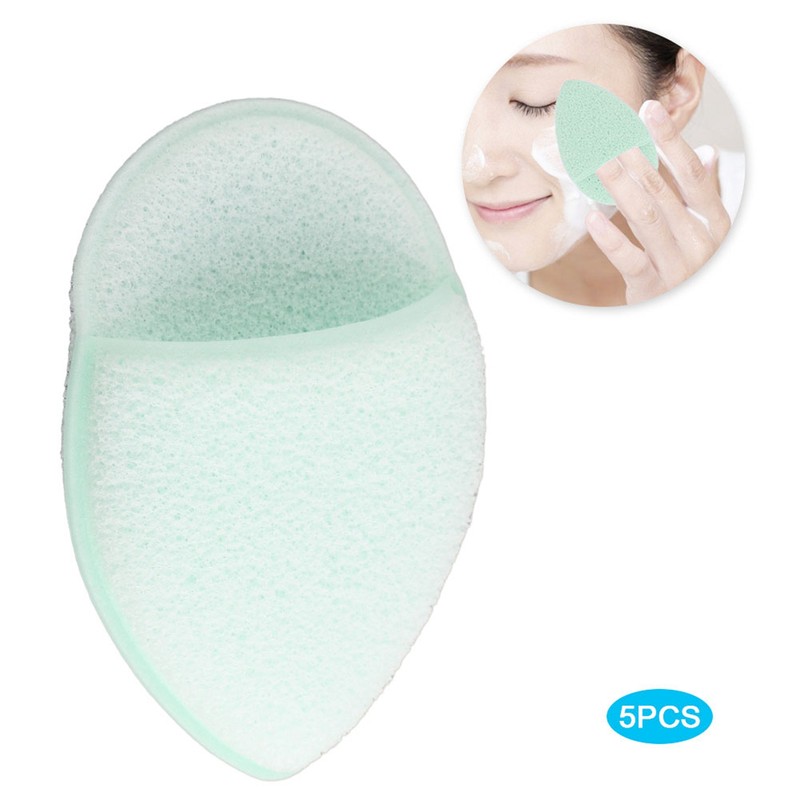 5pcs Makeup Cleaning Puff Hydrophilic Soft Exfoliator Face Cleaning Pad