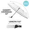 Totes Women's Ultra Clear Auto Open Compact Umbrella, Black
