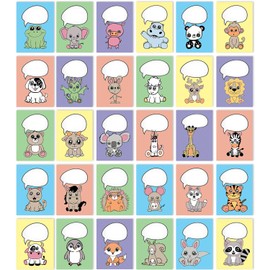 Fun A6 Animal Postcard Pack for Children, Teens & Students - Talking Animal Pack - Customisable Postcard Gifts for Pupils, Teachers, Parents, Kids, 148mm x 105mm Blank DIY Post Cards