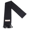 Lochcarron of Scotland Black Plain/Solid Coloured Lambswool Scarf