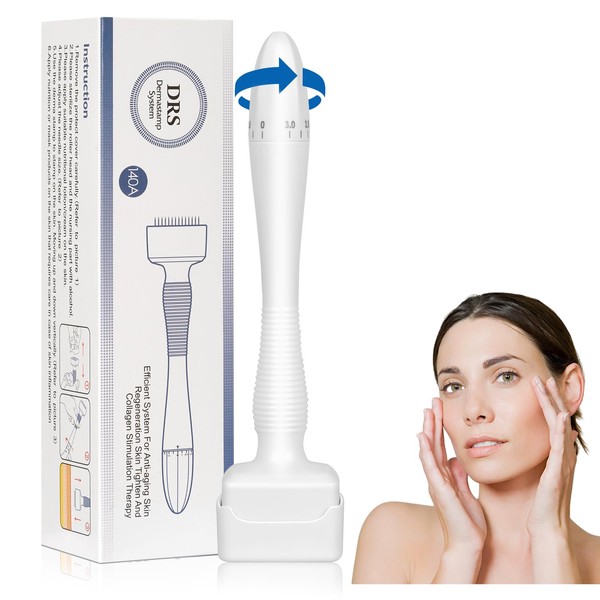 Derma Stamp 0-3.0 mm Adjustable, Adjustable Microneedling 140 Needles Dermapen