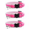 Velvet Cat Collars with Bell. Safe Breakaway Quick Release Buckle.