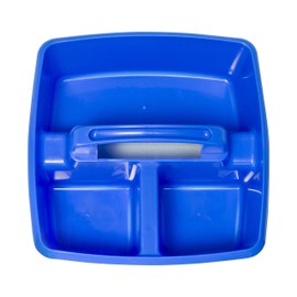 Storex 3-Compartment Small Caddy – Multipurpose Classroom Organizer with Handle, Assorted STEAM Colors, 6-Pack (00940A06C)