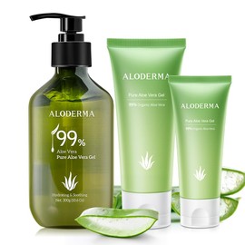 99% Pure Aloe Vera Gel Set - 4 Pieces - 300g Aloe Vera Gel, 114g Aloe Vera Gel & 45g Aloe Vera Gel x 2pcs