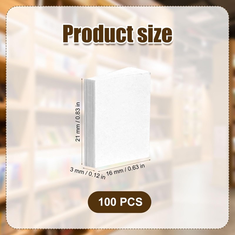 100pcs Blank Miniature Books, 1:12 Scale Mini Dollhouse Book Ornaments,