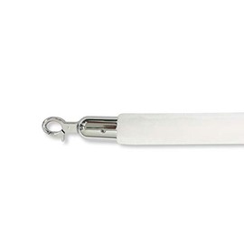 Decorative Rope Safety Queue Stanchion Barrier Rope (72" Velvet White Mirror)