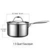 Cooks Standard Multi-Ply Clad Saucepan, 1-1/2-Quart, Silver