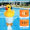 KingSom 2025 Upgraded Pool Chlorine Floater,Duck Chlorine Floaters with Light,Solar