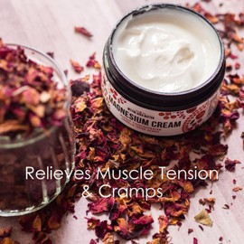 Better Shea Butter Better Shea Butter Magnesium Good Night Cream | for Muscle Tension and Leg Cramps | Night Lotion Safe for Pregnancy, Kids and Babies | Organic and Natural Ingredients| Vegan, US made | (Vanilla Rose)