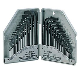 Pro'sKit Eclipse 900-038 30 Piece Hex Key Set - SAE (Fractional), Metric (MM)