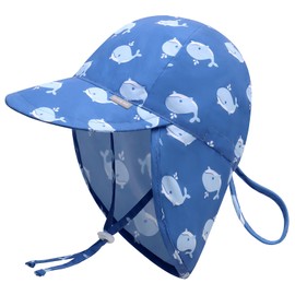 Duoyeree UPF 50+ Baby Sun Hat with Ear and Neck Protection - Toddler Beach Hat for Boys & Girls - Ideal for Summer Fun(2-5T)