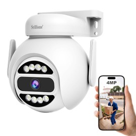 Camara de Seguridad WiFi para Exteriores, 4MP FHD Cámara de Vigilancia con 2.4G y 5G WiFi, IP66 Impermeable, Visión Nocturna A Color, Audio Bidireccional, Detección de Movimiento, Alarma Instantánea