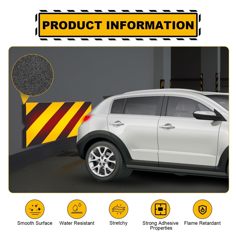 DGSL Garage Wall Protector，2pcs Foam Wall Corner Guard for Parking