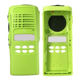 Limited Keypad Front Housing Replacement for HT1250 Two Way Radio Walkie Talkie Case Replacement Refurbish Refurb Kit with Knobs PTT Dust Cover Stickers (Green)