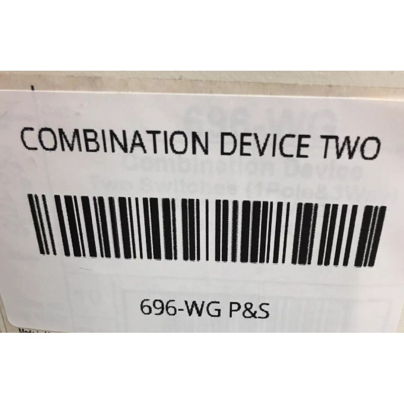 P&S 696-WG P&S COMBINATION DEVICE TWO SWITCHES (1 POLE &