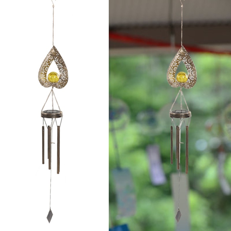Outdoor Solar Wind Chime Light Hanging Warm LED Mobile Hanging