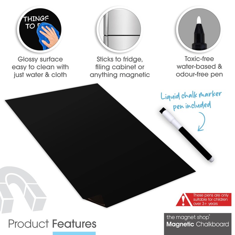TMS Magnetic Whiteboard for Fridge | Kitchen White Board with