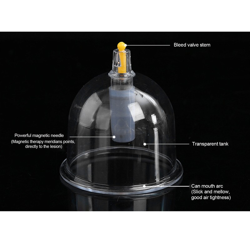 24pcs Professional Magnetic Therapy Vacuum Suction Cupping Set Body Treatment