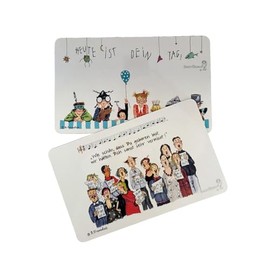 Sweetdesign 2 Breakfast Boards with Motifs of Barbara Freundlieb, Chopping Board, Birthday, Approx. 14.8 x 23.4 cm