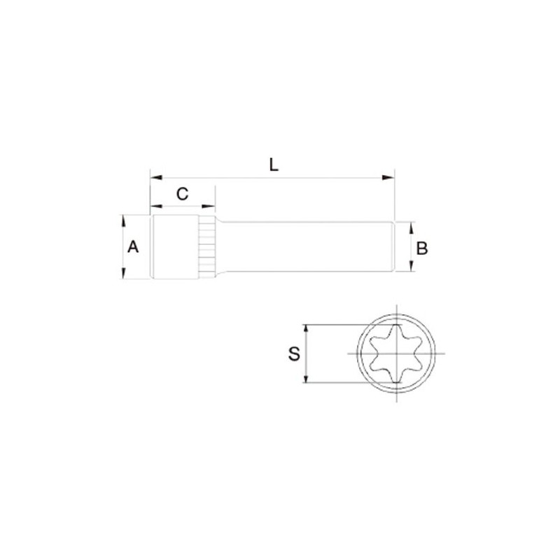 JTC E型 トルクス ディープ ソケット E14 9.5mm JTC36014