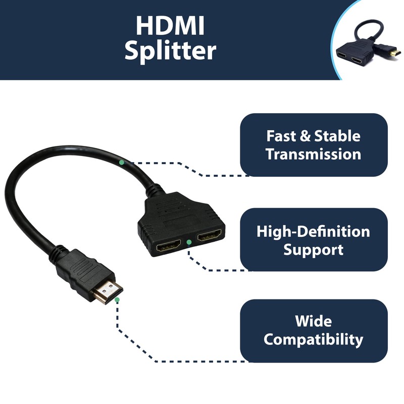 Pipestation HDMI Splitter 1 in 2 Out - HDMI Switch