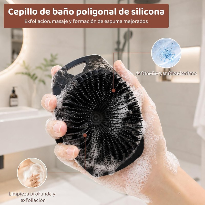 Set de 4 Cepillos de Silicona para Cuerpo