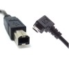 JSER 左向きL型 マイクロUSB OTG 標準タイプB プリンター スキャナー ハードディスク ケーブル 60cm
