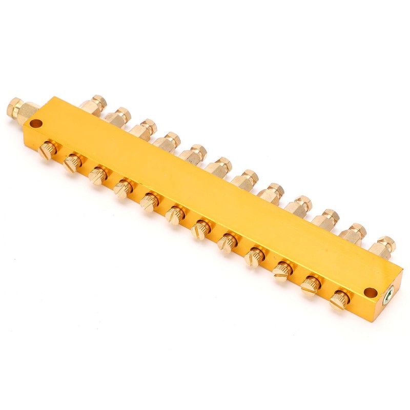 Oil Distributor Adjustable Brass Lube Piston Separator Divider Valve Lubrication