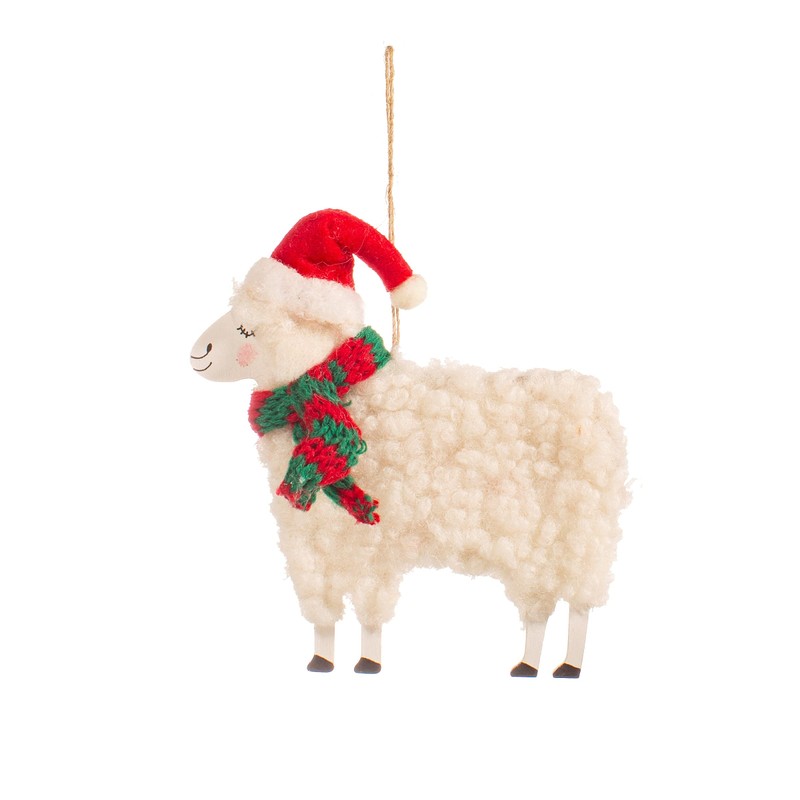 Sass & Belle Festive Sheep Hanging Decoration