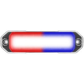 SpeedTech Lights Z-6 TIR 18W LED Strobe Light for Police Cars, Construction Trucks, Service Vehicles, Plows, Emergency Vehicles. Surface Mount Grille Flashing Hazard Beacon Light - Red/Blue