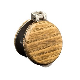 Wooden Keyhole Draught Excluder Cover | Magnetic Closure | Eco Friendly | Magflap (Walnut Matt)